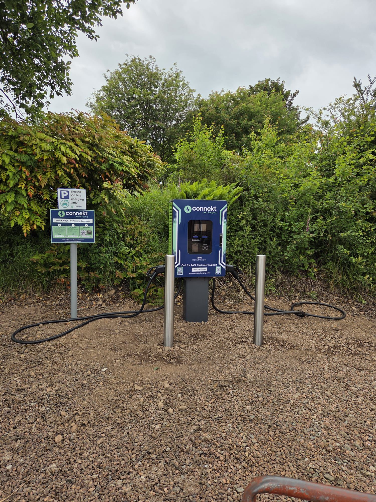 40kW EV charging point at Dovecot Caravan Park