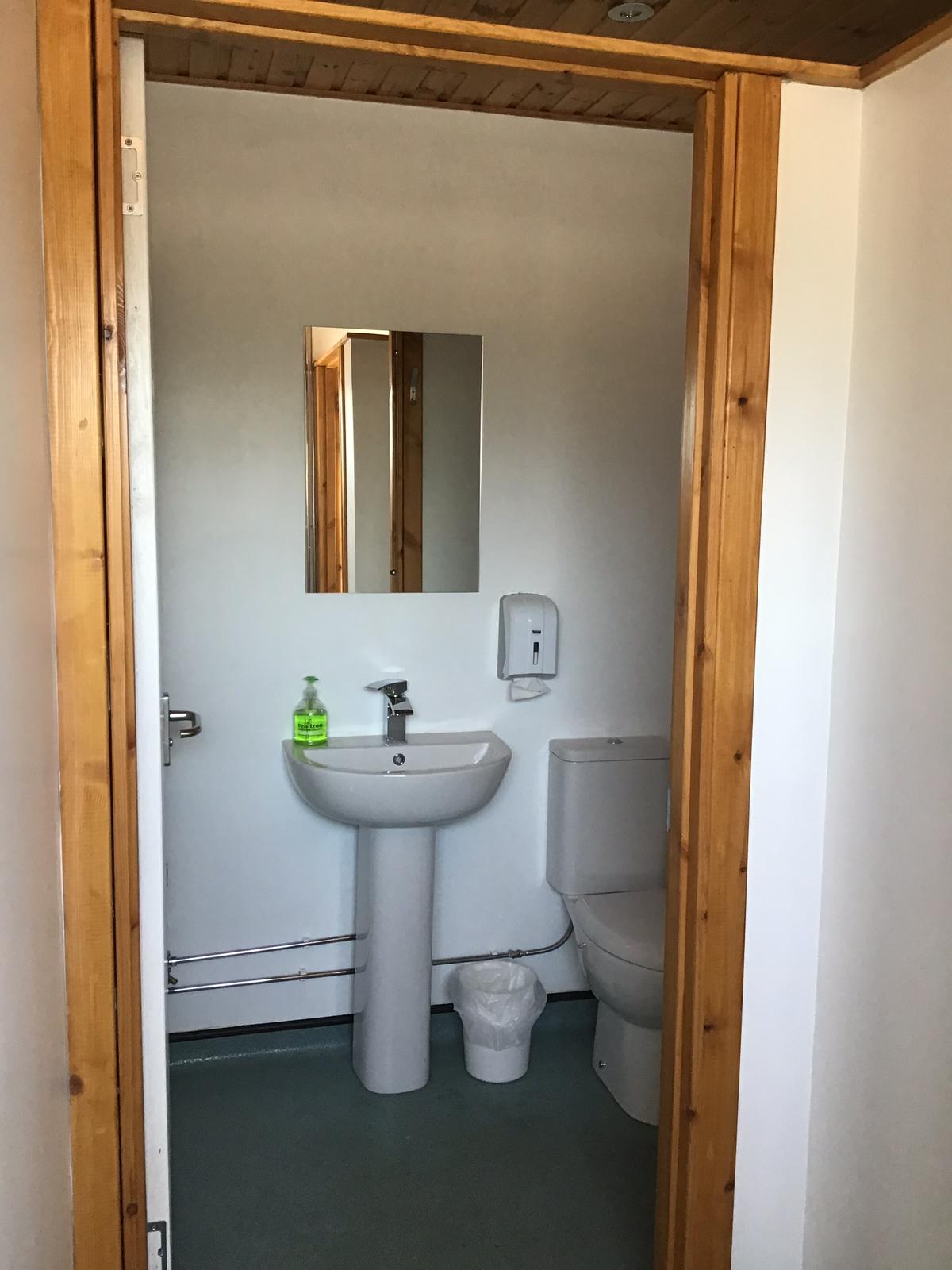 Heated showers at Dovecot Caravan Park