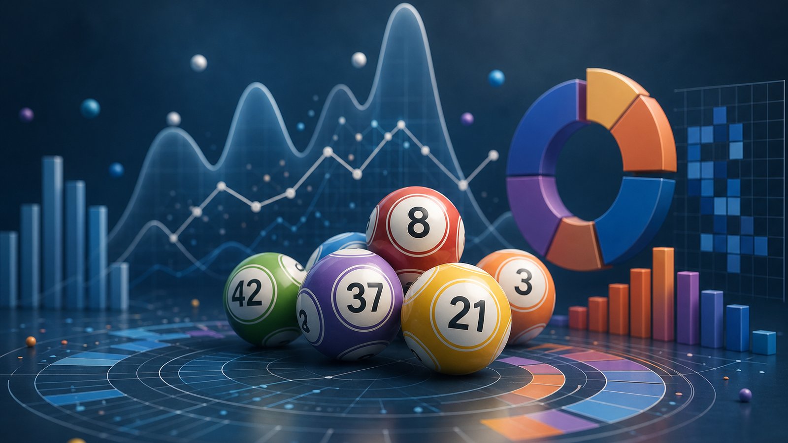 A chart showing lottery draw statistics and historical data analysis.