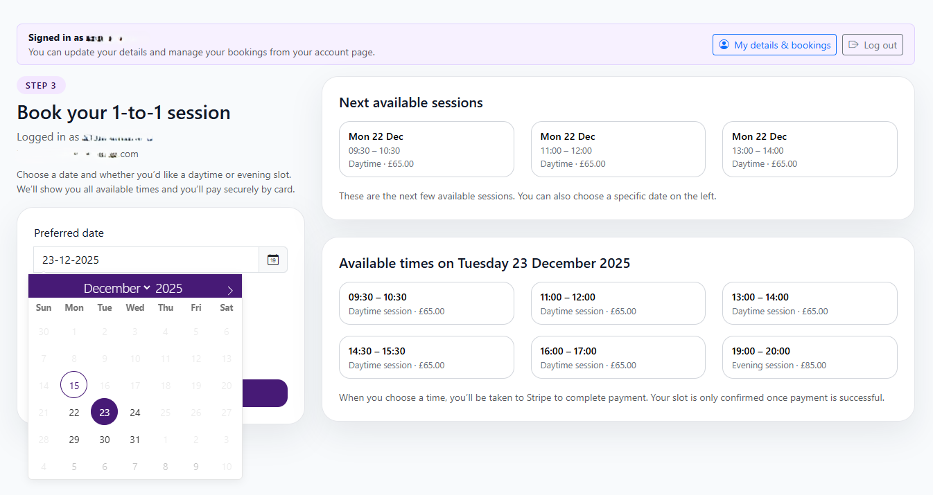 A Better Booking System for Businesses That Take Appointments, Events or Sessions