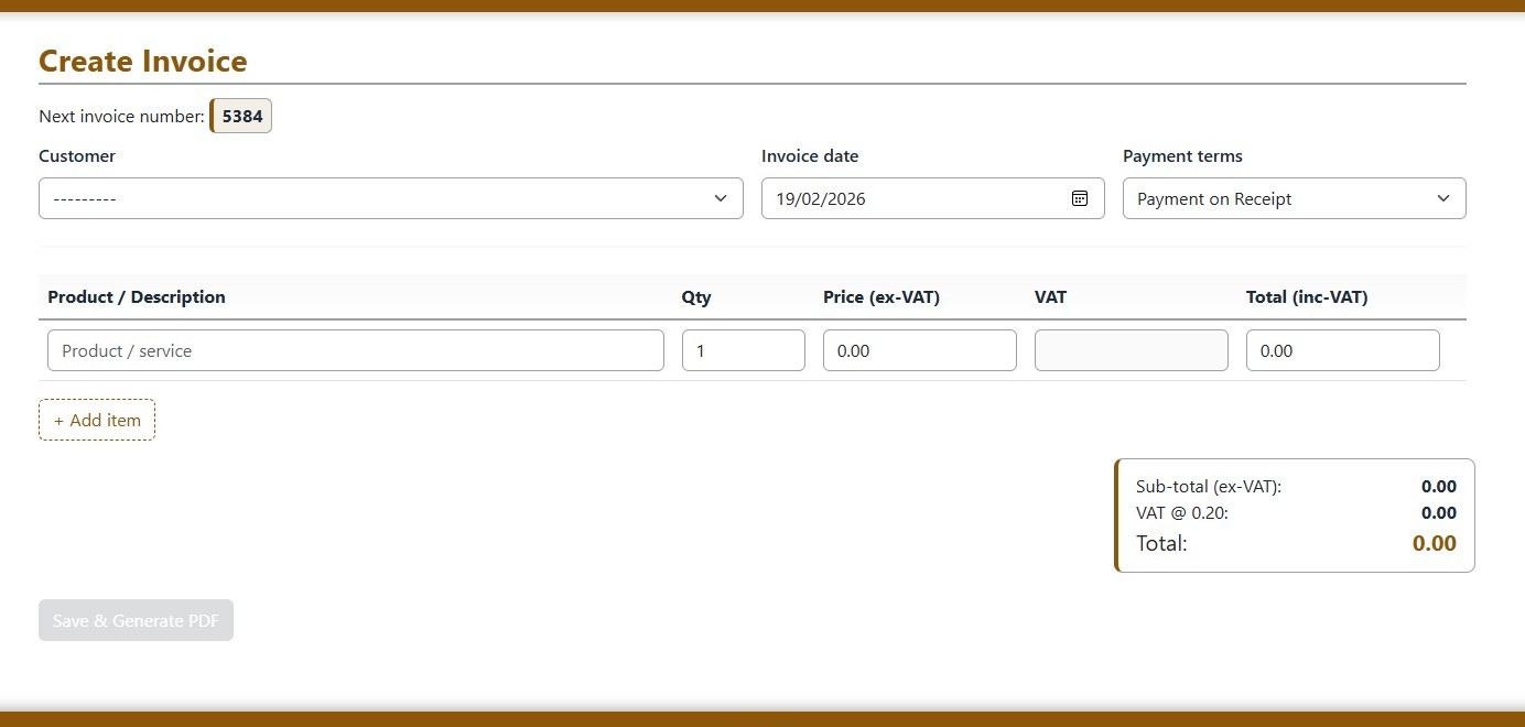 Booking System Screenshot